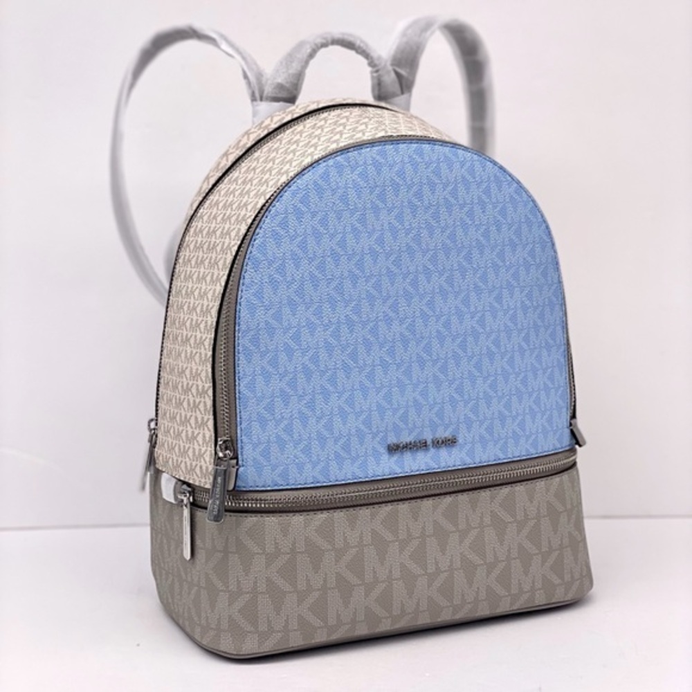 Michael Kors Light Blue and Beige Women's Backpack